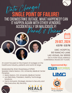 Single Point of Failure! Panel Event and Mixer Oct 29